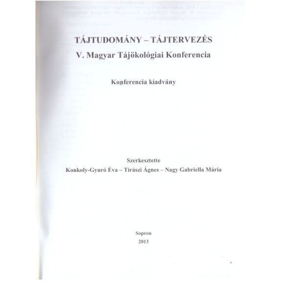 Tájtudomány, tájtervezés