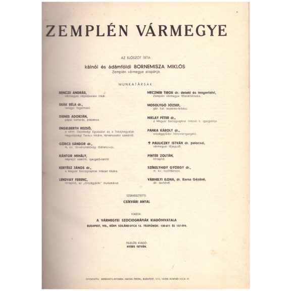 Zemplén Vármegye