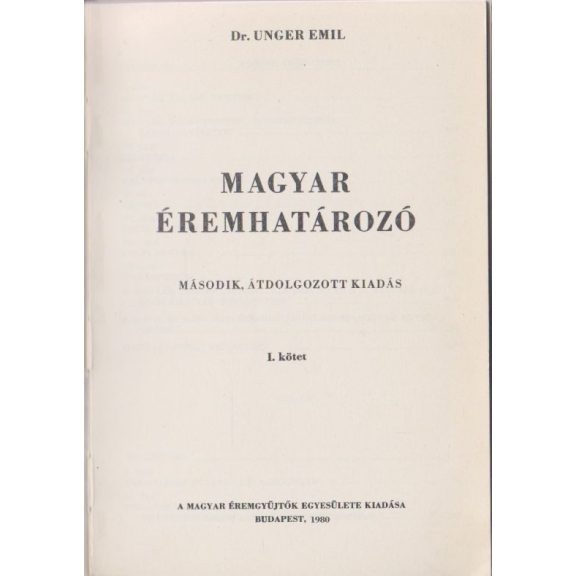 Magyar éremhatározó I-II