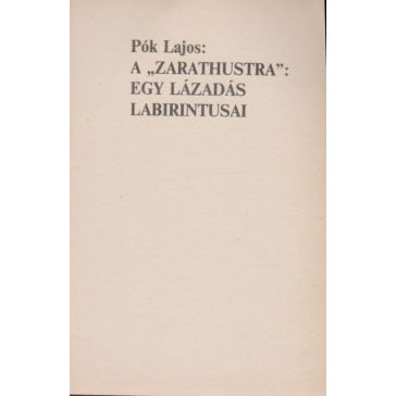 Im-igyen szóla Zarathrustra