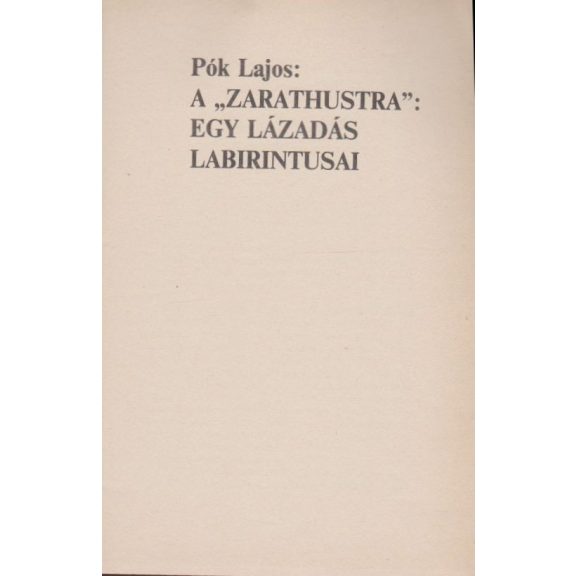 Im-igyen szóla Zarathrustra