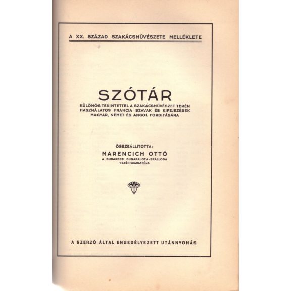 A XX. század szakácsművészete