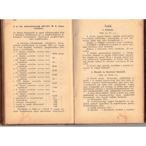 Községi Jegyzők zsebnaptára az 1927. évre