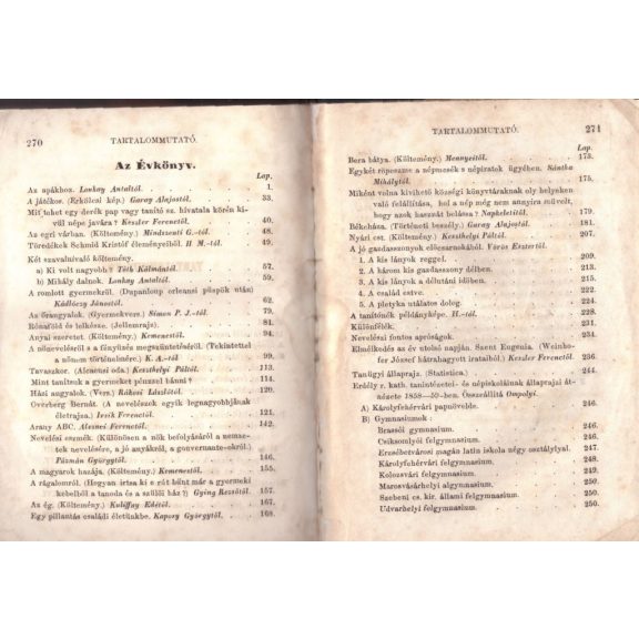 Tanférfiak, szülék és nevelők évkönyve 1860-ra.