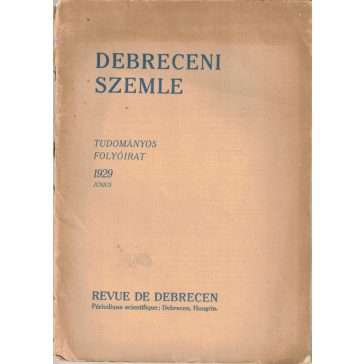 Debreceni Szemle 1929 június 