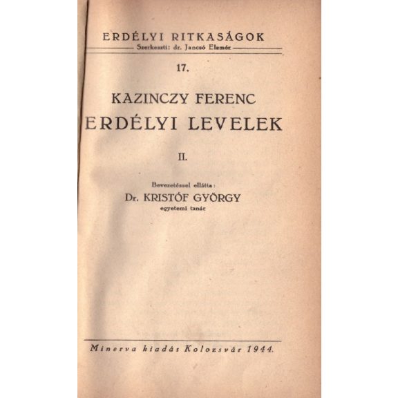 Erdélyi levelek I-II.