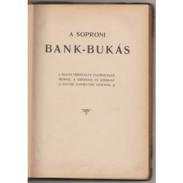 A soproni bank-bukás