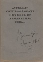 "Stella" Csillagászati Egyesület almanachja 1925-re
