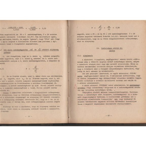 Statisztikai módszerek mezőgazdasági kutatók számára
