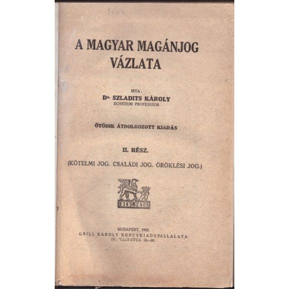 A magyar magánjog vázlata II. rész