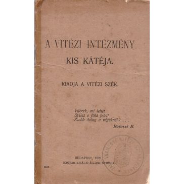 A vitézi intézmény kis kátéja