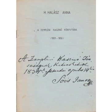 A Zempléni Kaszinó könyvtára /1831-1850/